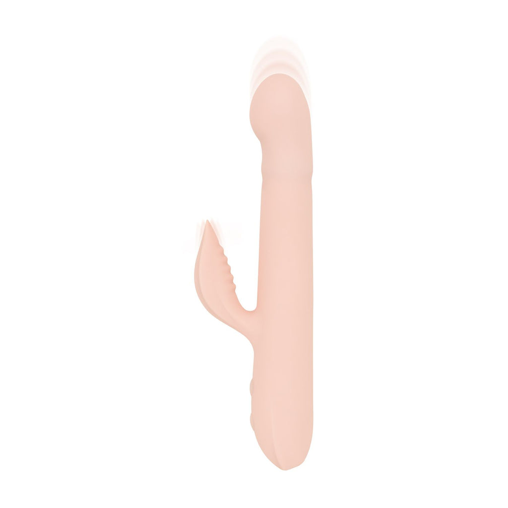 Good Vibes Only - Thrusting Vibrator mit Klitoris-Stimulator - Shai - Rosa