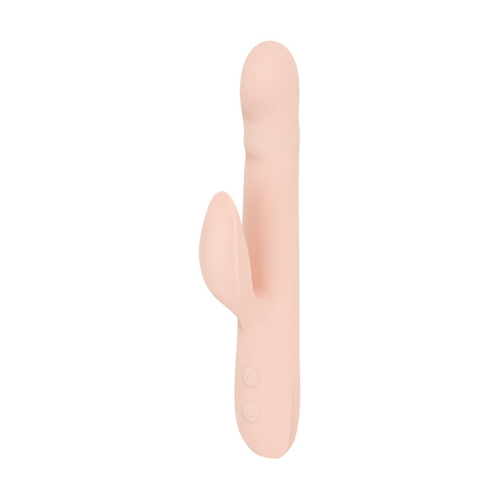 Good Vibes Only - Thrusting Vibrator mit Klitoris-Stimulator - Shai - Rosa