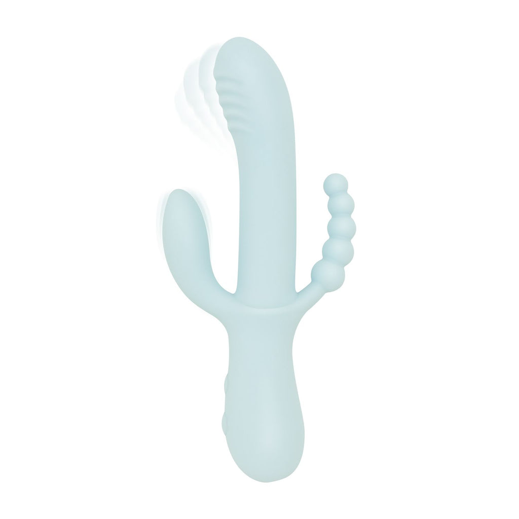 Good Vibes Only - Triple Stimulation Vibe - Weiches Silikon - Blau