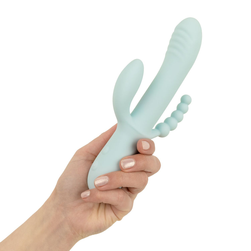 Good Vibes Only - Triple Stimulation Vibe - Weiches Silikon - Blau