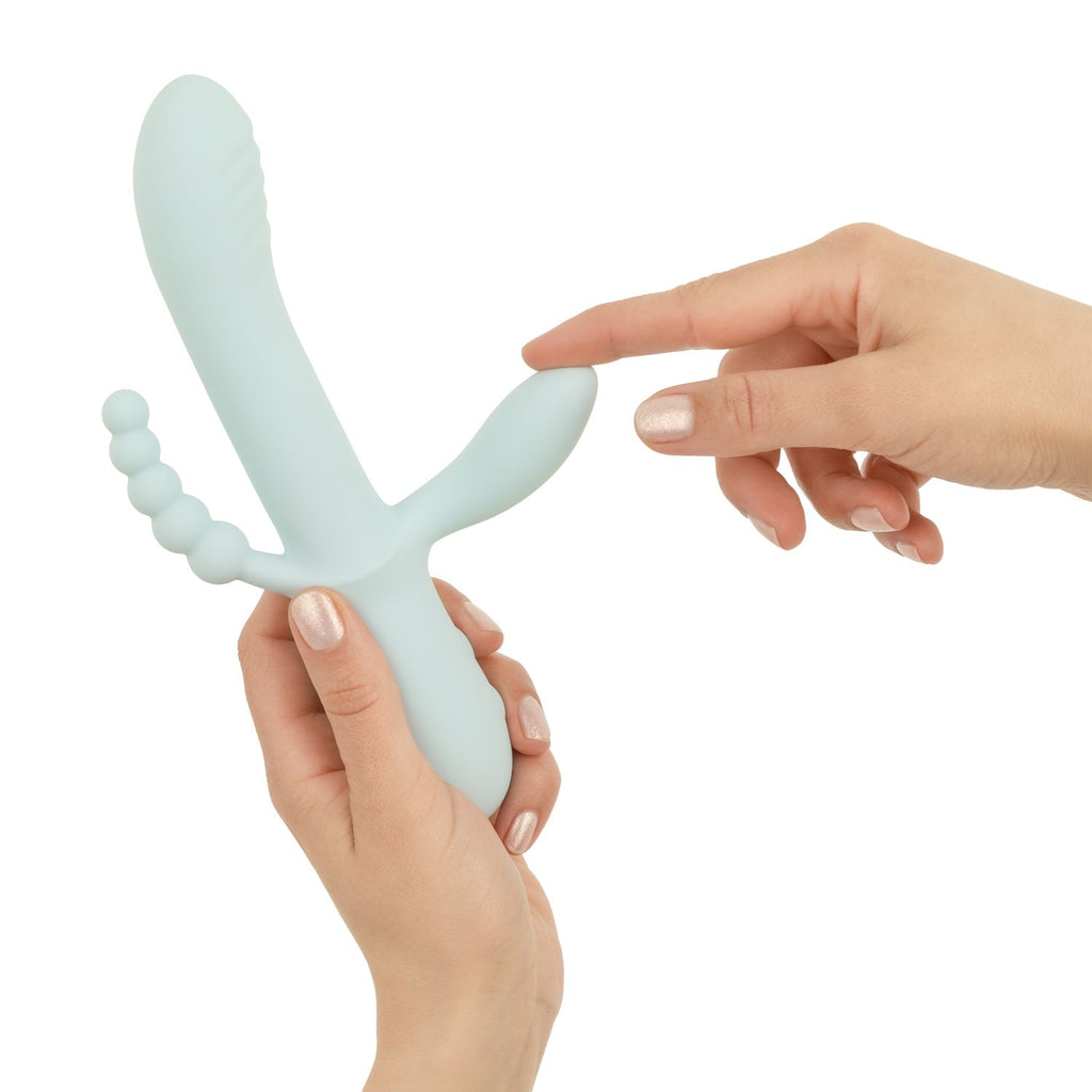 Good Vibes Only - Triple Stimulation Vibe - Weiches Silikon - Blau