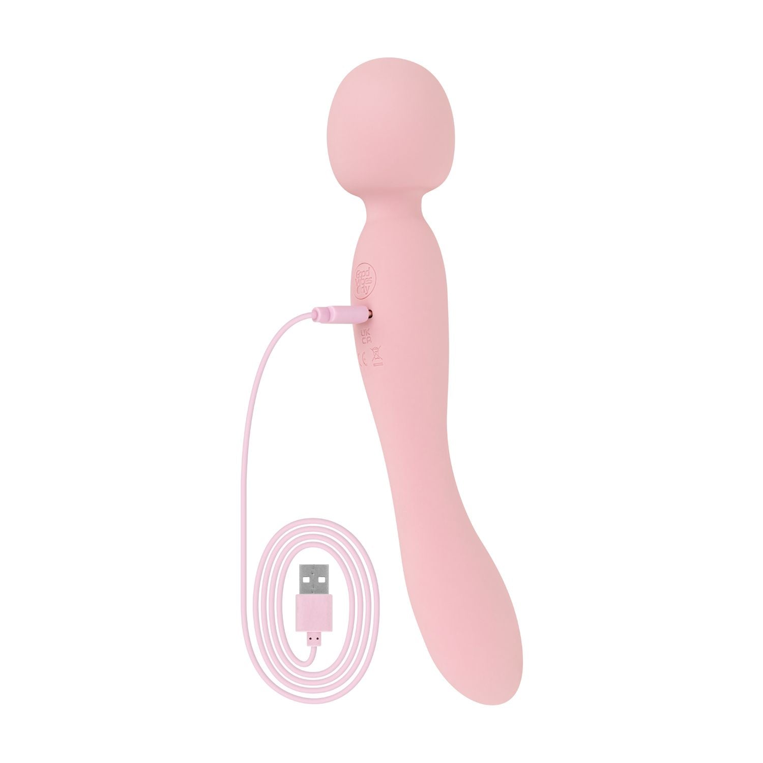 Good Vibes Only - Simi Doppelseitiger Wand-Vibrator - Weiches Silikon - Rosa