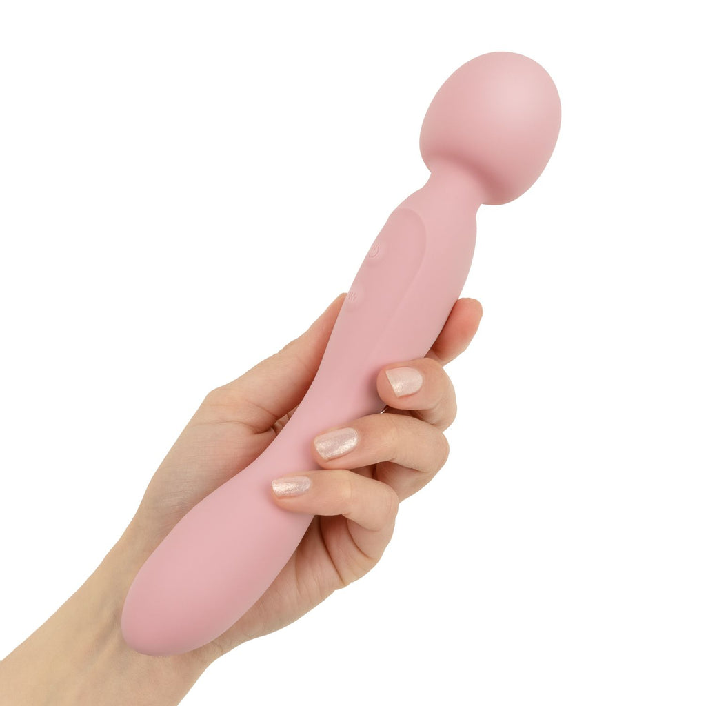 Good Vibes Only - Simi Doppelseitiger Wand-Vibrator - Weiches Silikon - Rosa
