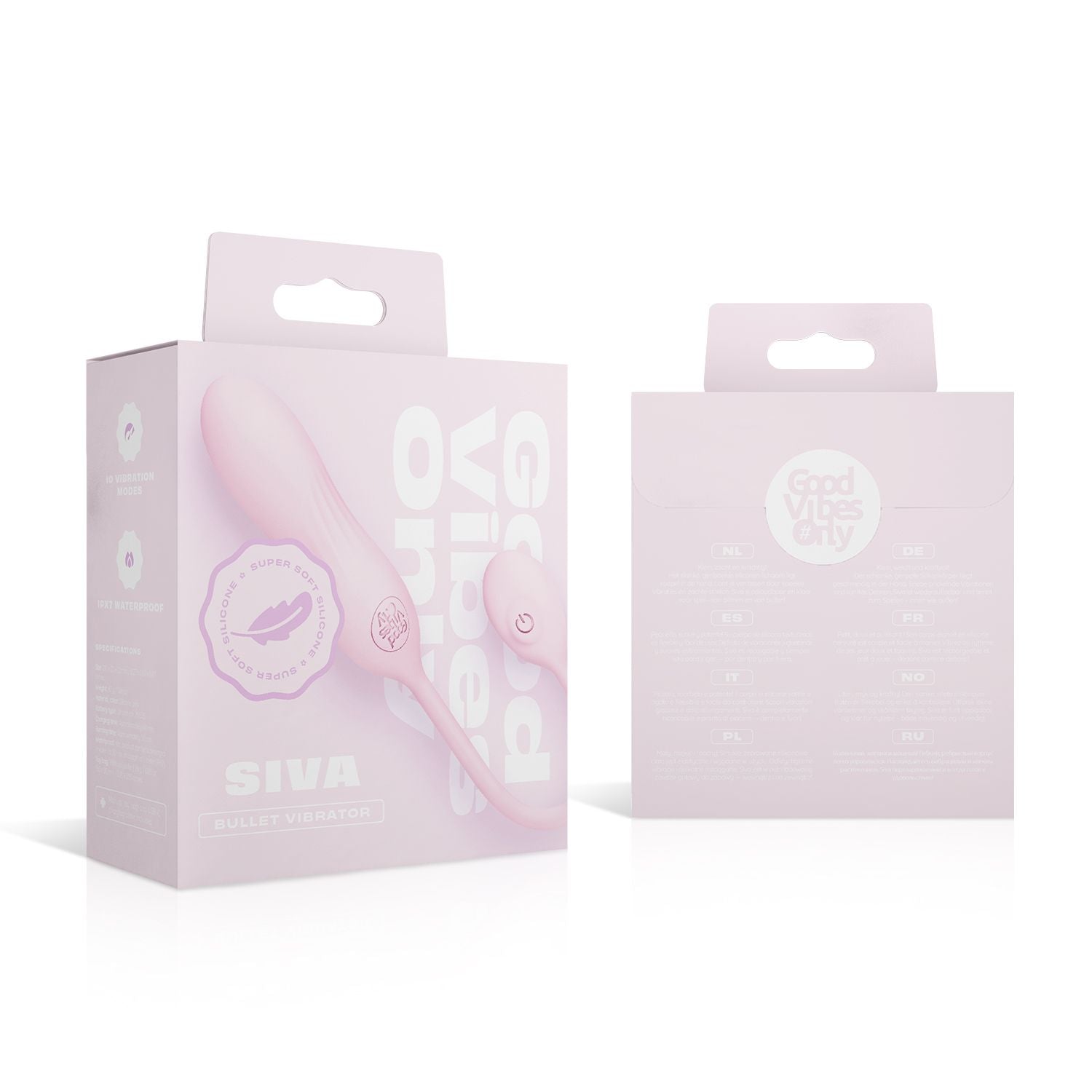 Good Vibes Only - Siva Vibro-Ei - Weiches Silikon Rosa