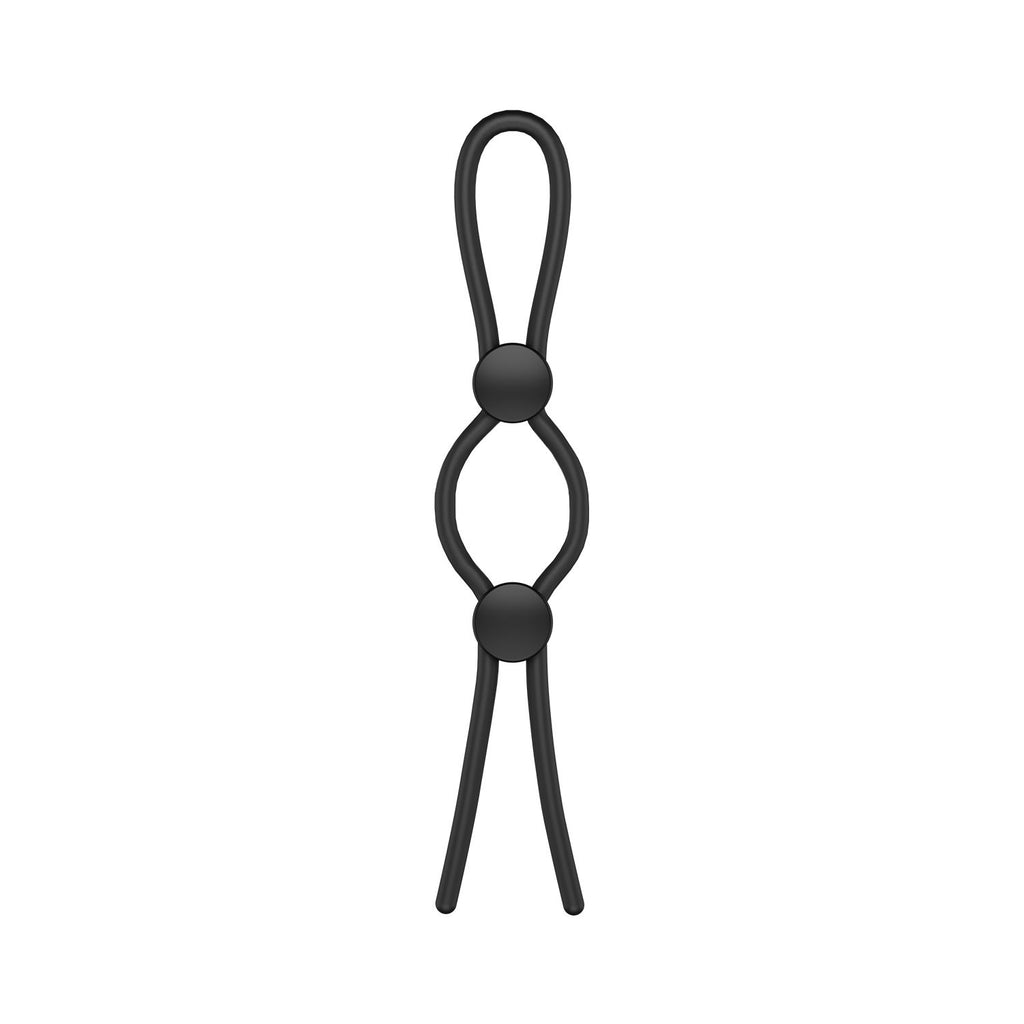 Nexus Forge - Doppelter verstellbarer Penisring - Schwarz