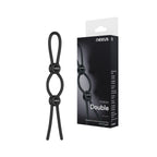 Nexus Forge - Doppelter verstellbarer Penisring - Schwarz
