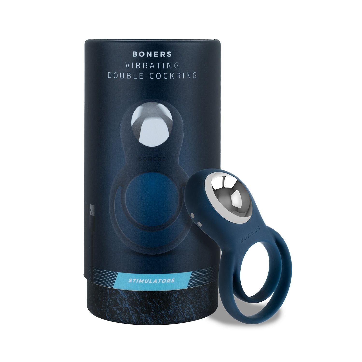 Boners - Vibrierender Cockring für Paare - Blau