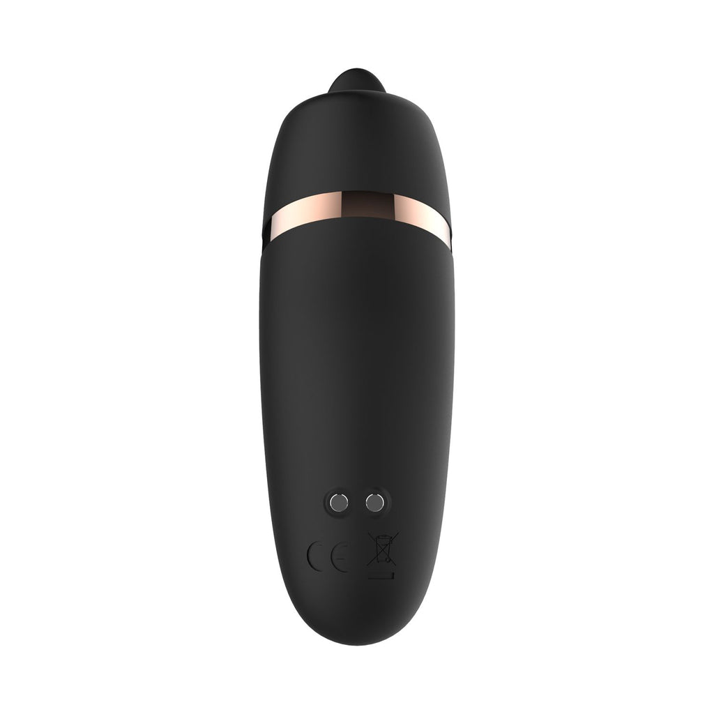 Rosy Gold - Licking Stimulator mit Luxus-Ladeetui - Schwarz
