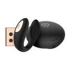 Rosy Gold - C-Shape Vibrator mit Ladecase - Schwarz