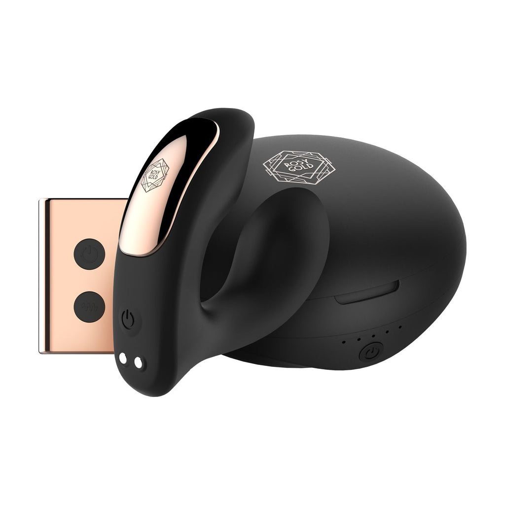 Rosy Gold - Wearable Vibrator mit Luxus-Ladecase - Schwarz