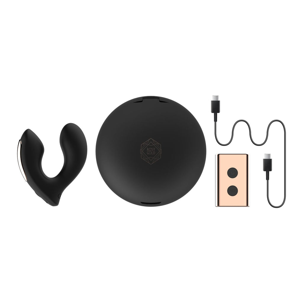 Rosy Gold - Wearable Vibrator mit Luxus-Ladecase - Schwarz