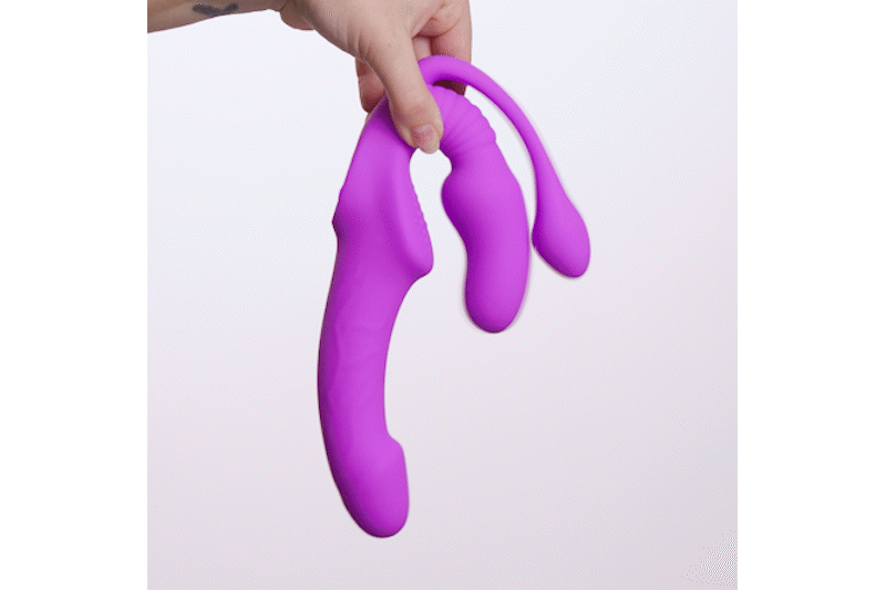 Teazers - Strapless Strap-On mit Analplug - Vibrierend - Rosa