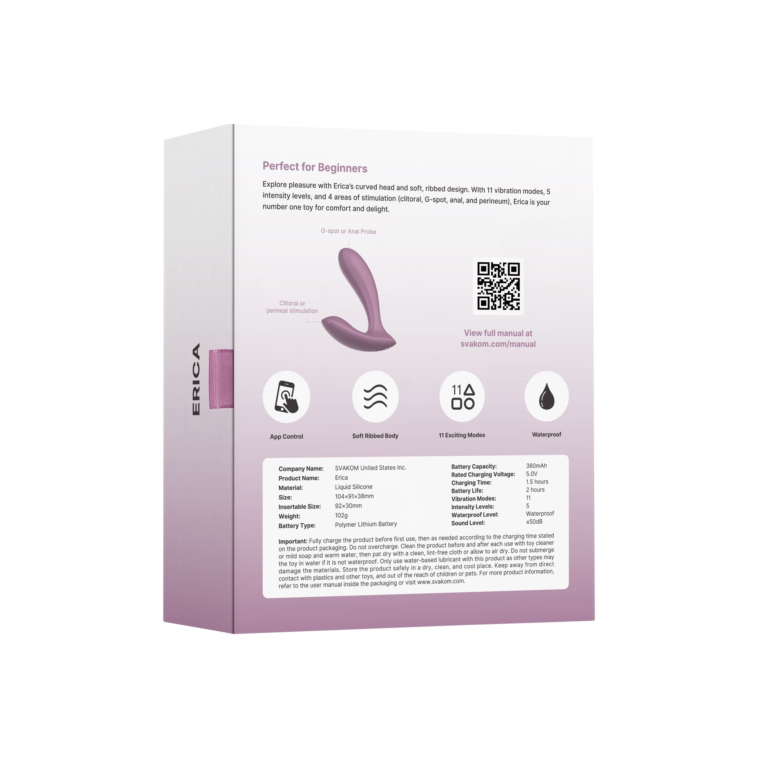 SVAKOM - Erica Panty Vibrator - Rosa