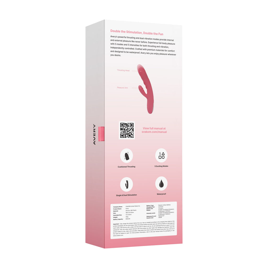 SVAKOM - Avery Stoßvibrator mit doppelter Stimulation - Lila