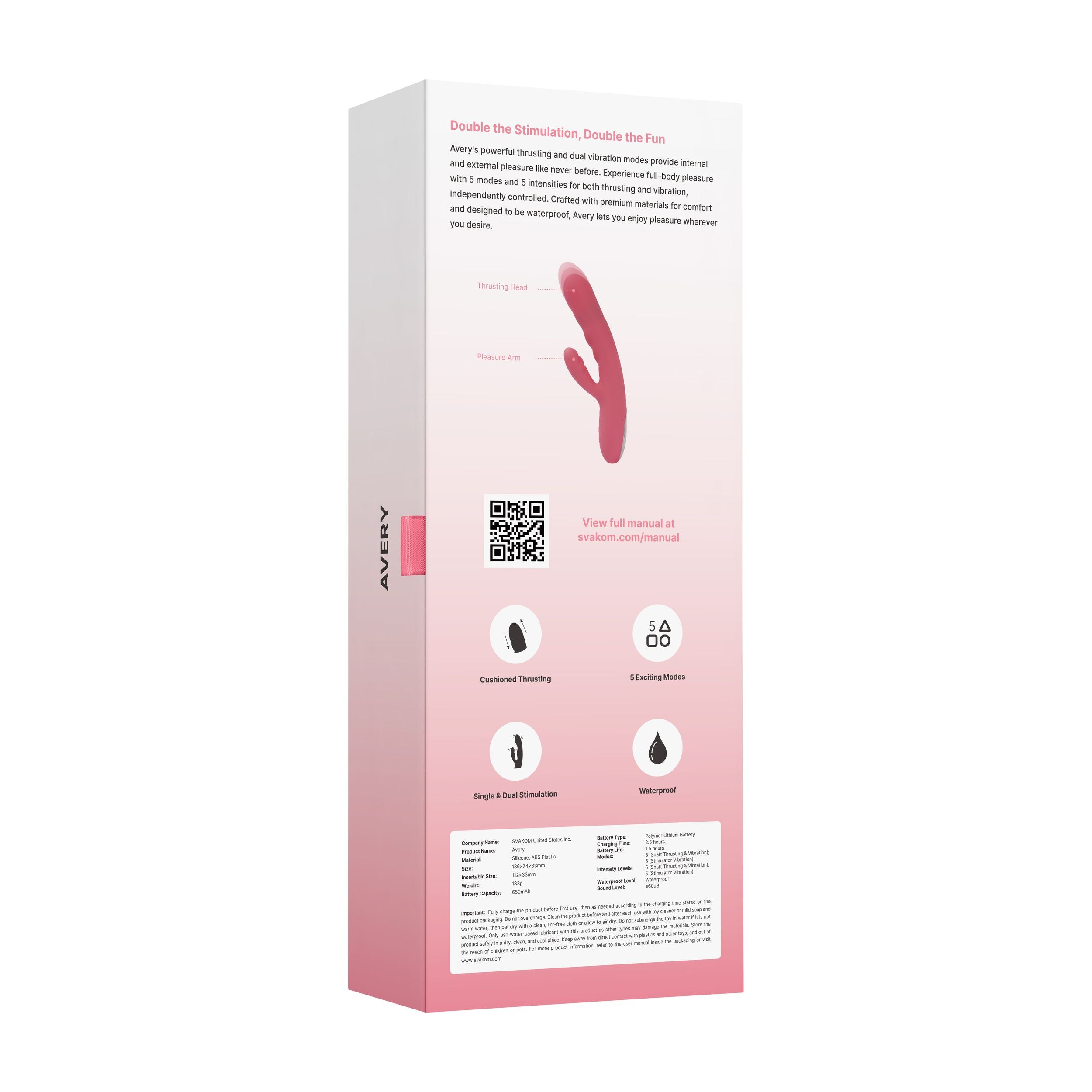 SVAKOM - Avery Stoßvibrator mit doppelter Stimulation - Lila