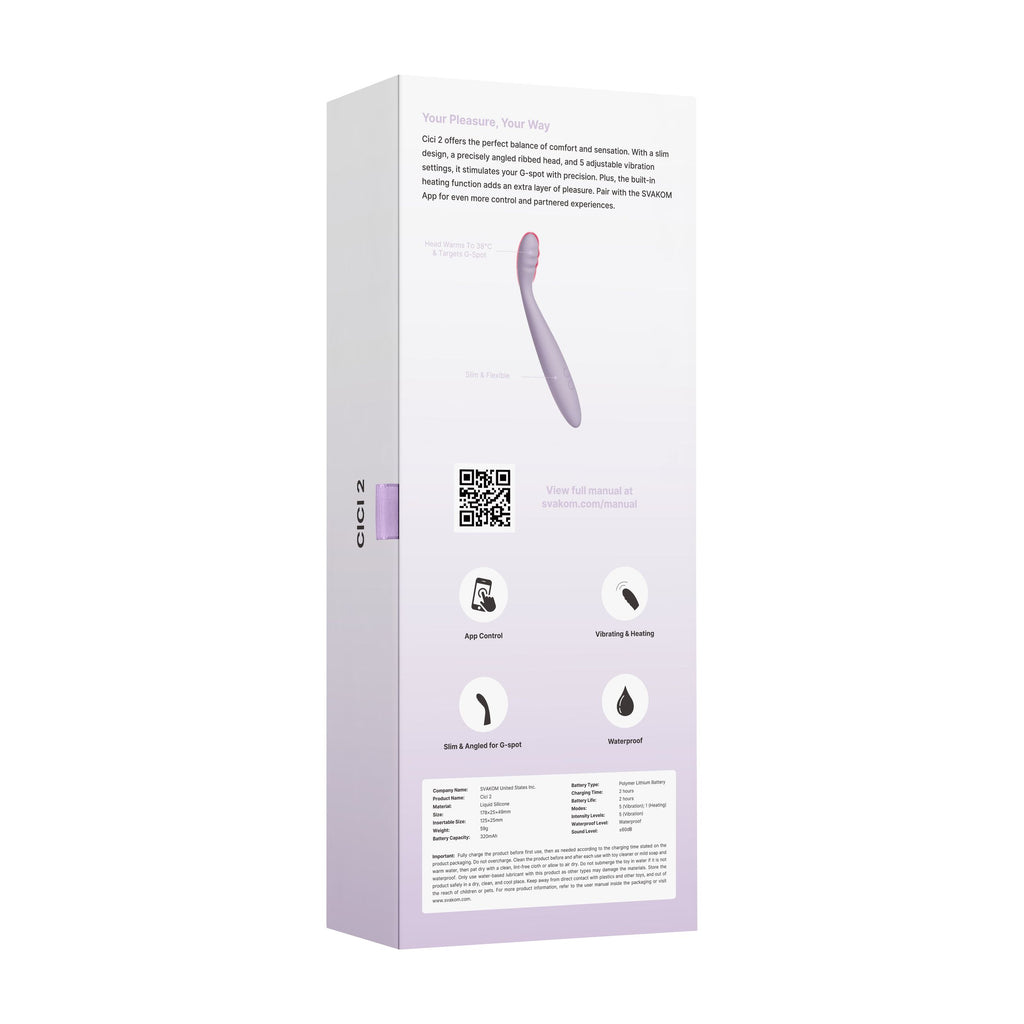 SVAKOM - Cici 2 Flexibler G-Punkt-Vibrator - Lavendel