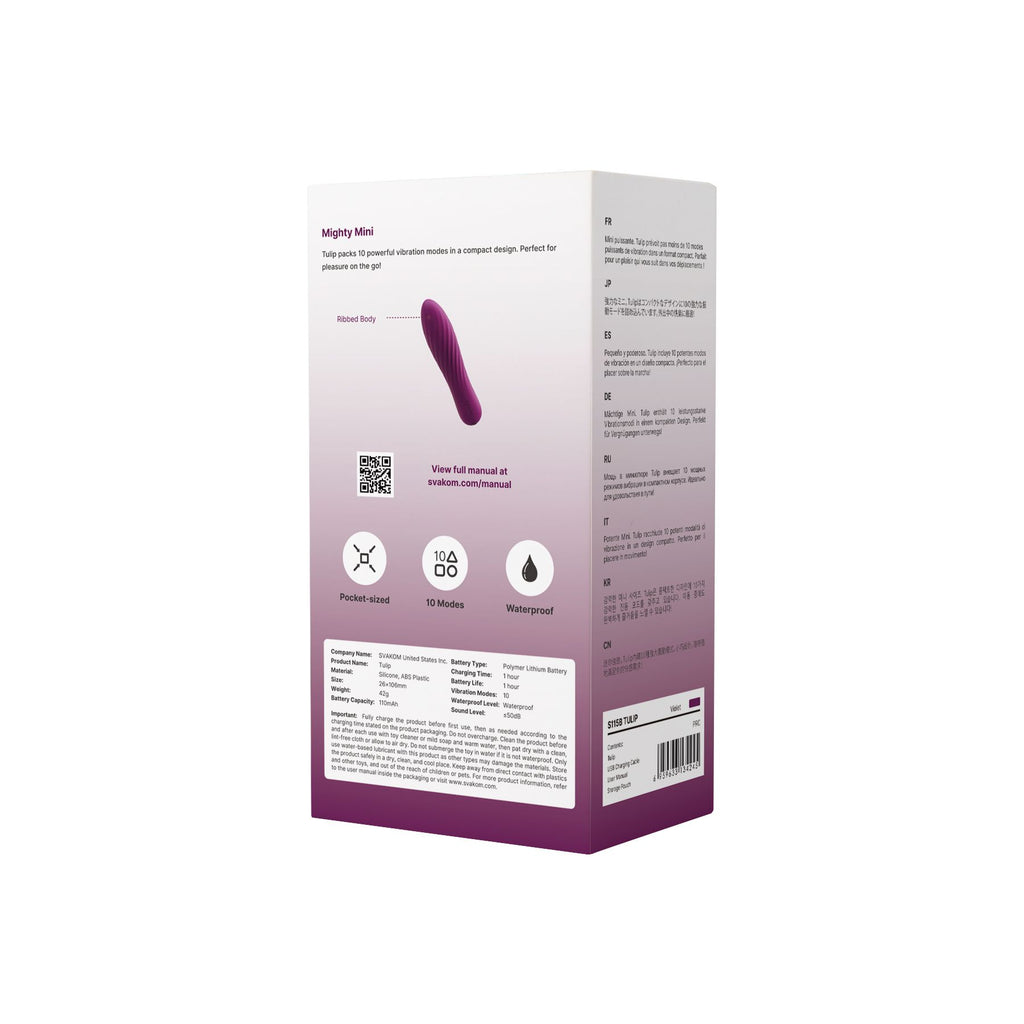 SVAKOM - Tulip Vibrator - Kompakt und Kraftvoll mit 10 Stufen - Schwarz
