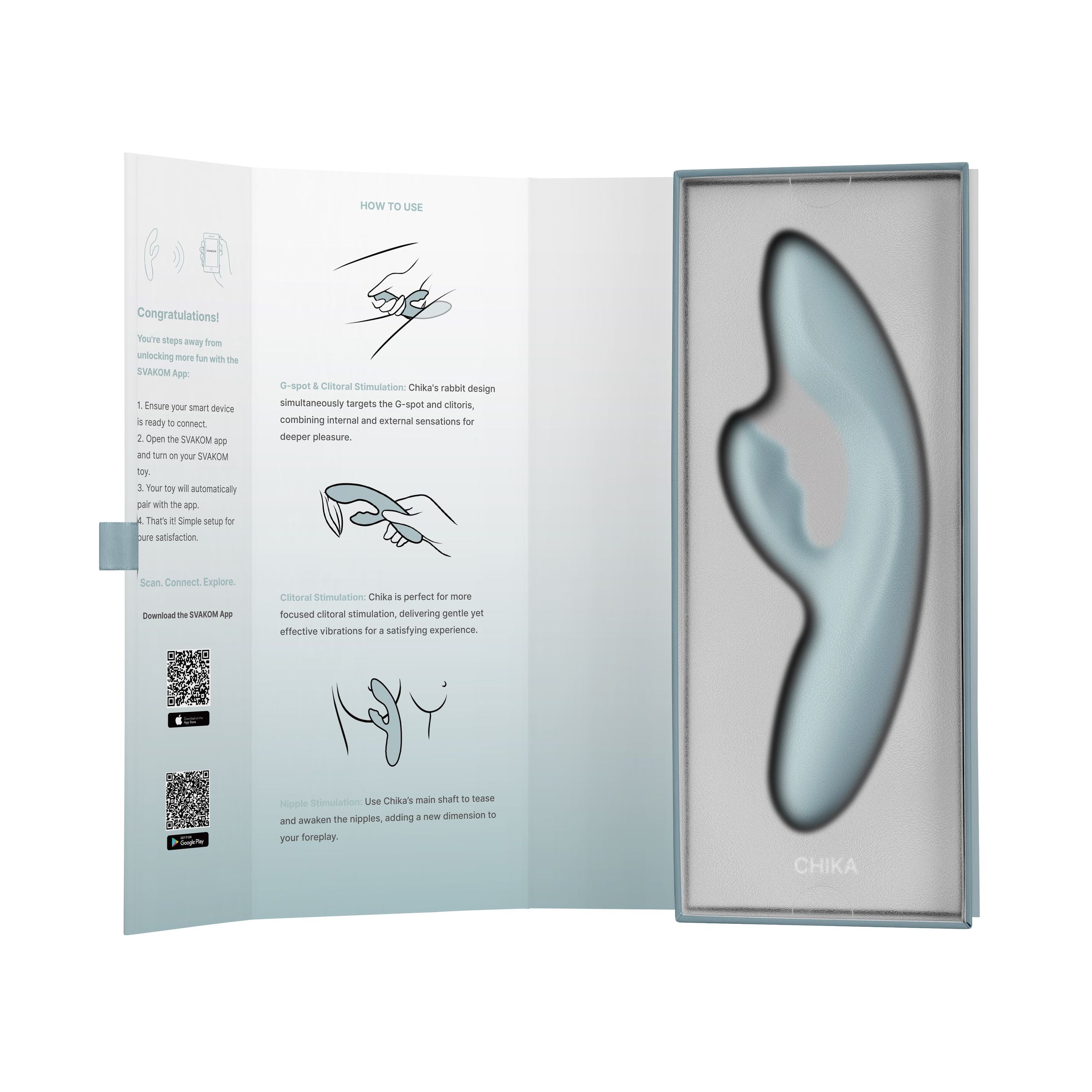 SVAKOM - Chika Klitoris-Vibrator mit Wärmefunktion und App-Steuerung