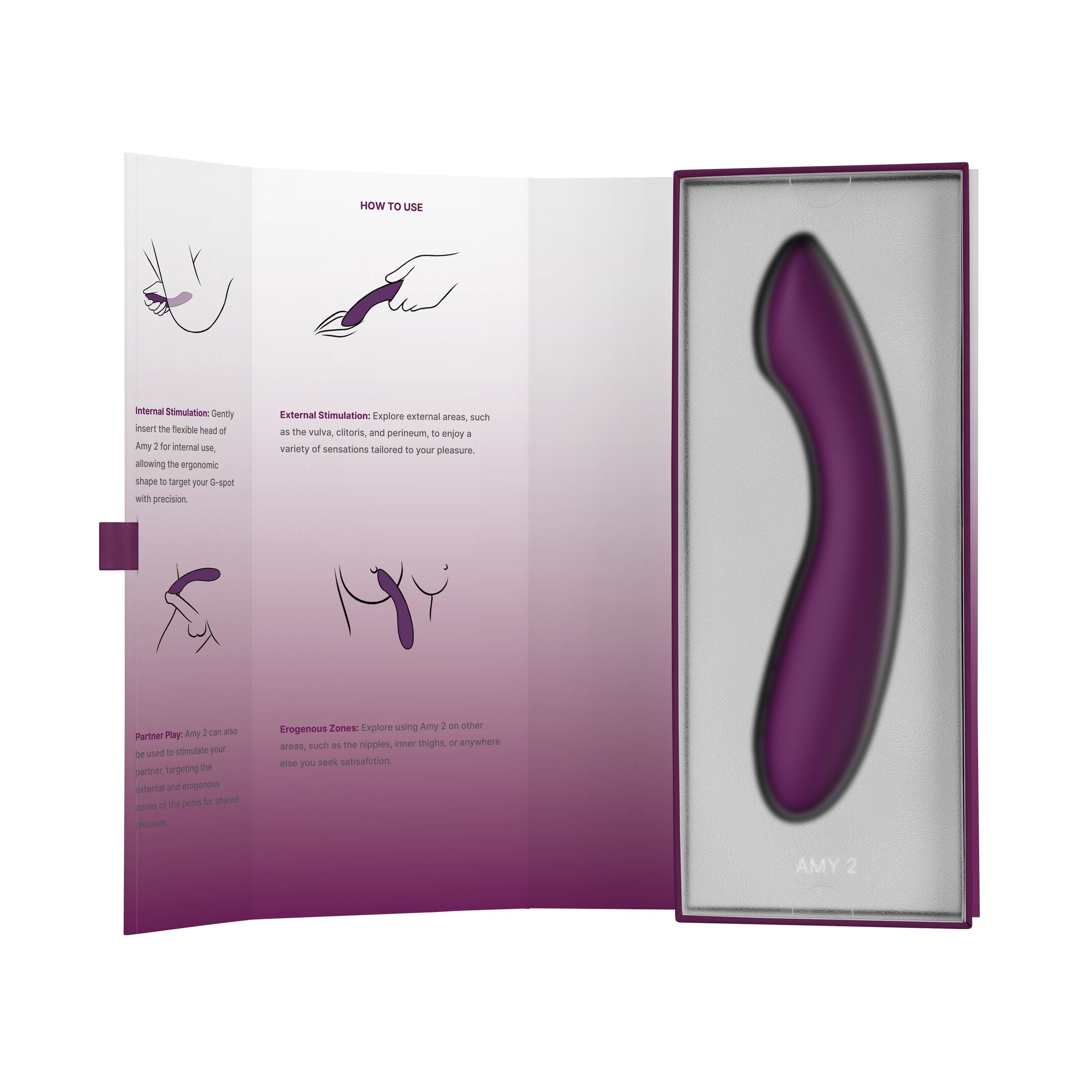 SVAKOM - AMY 2 G-Spot und Klitoris-Vibrator - Lila