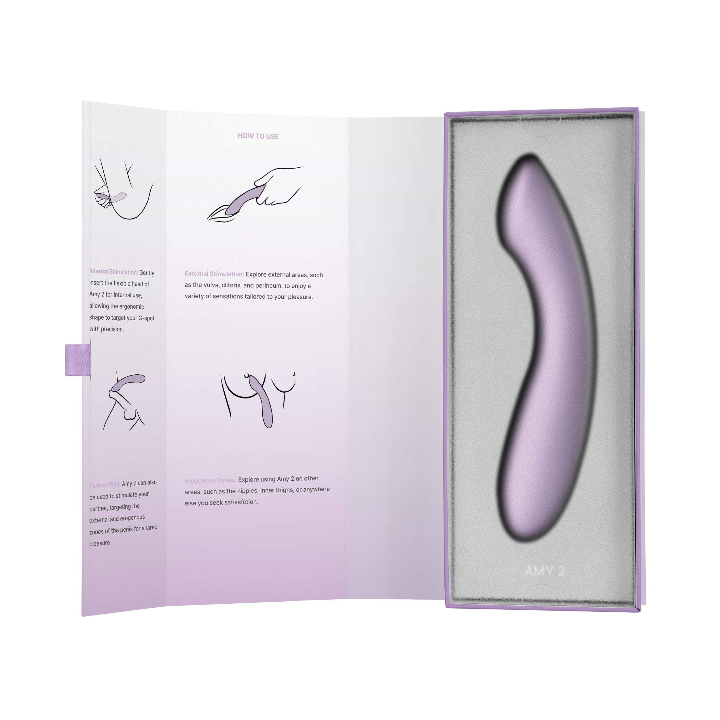 SVAKOM - AMY 2 G-Spot und Klitoris-Vibrator - Lila
