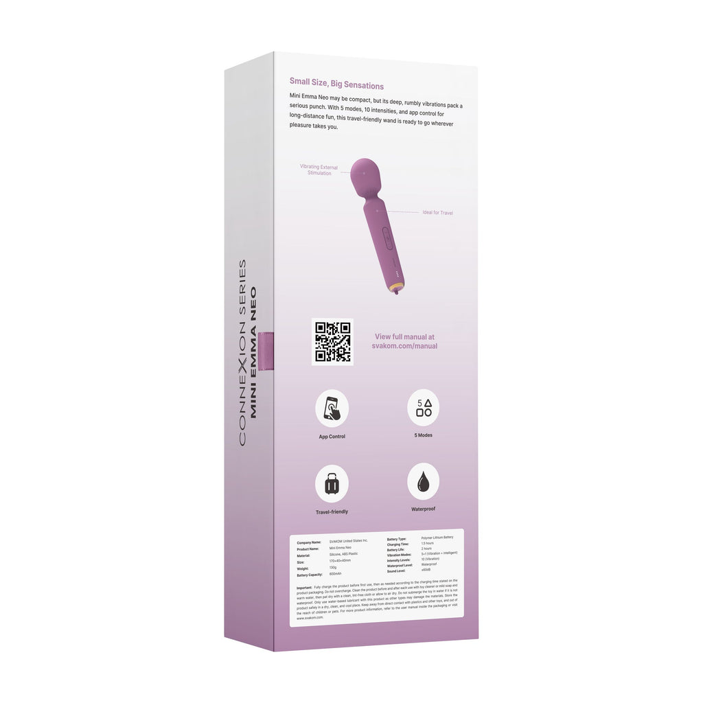 SVAKOM - Mini Emma Neo Wand-Vibrator - Kompakt mit App-Steuerung