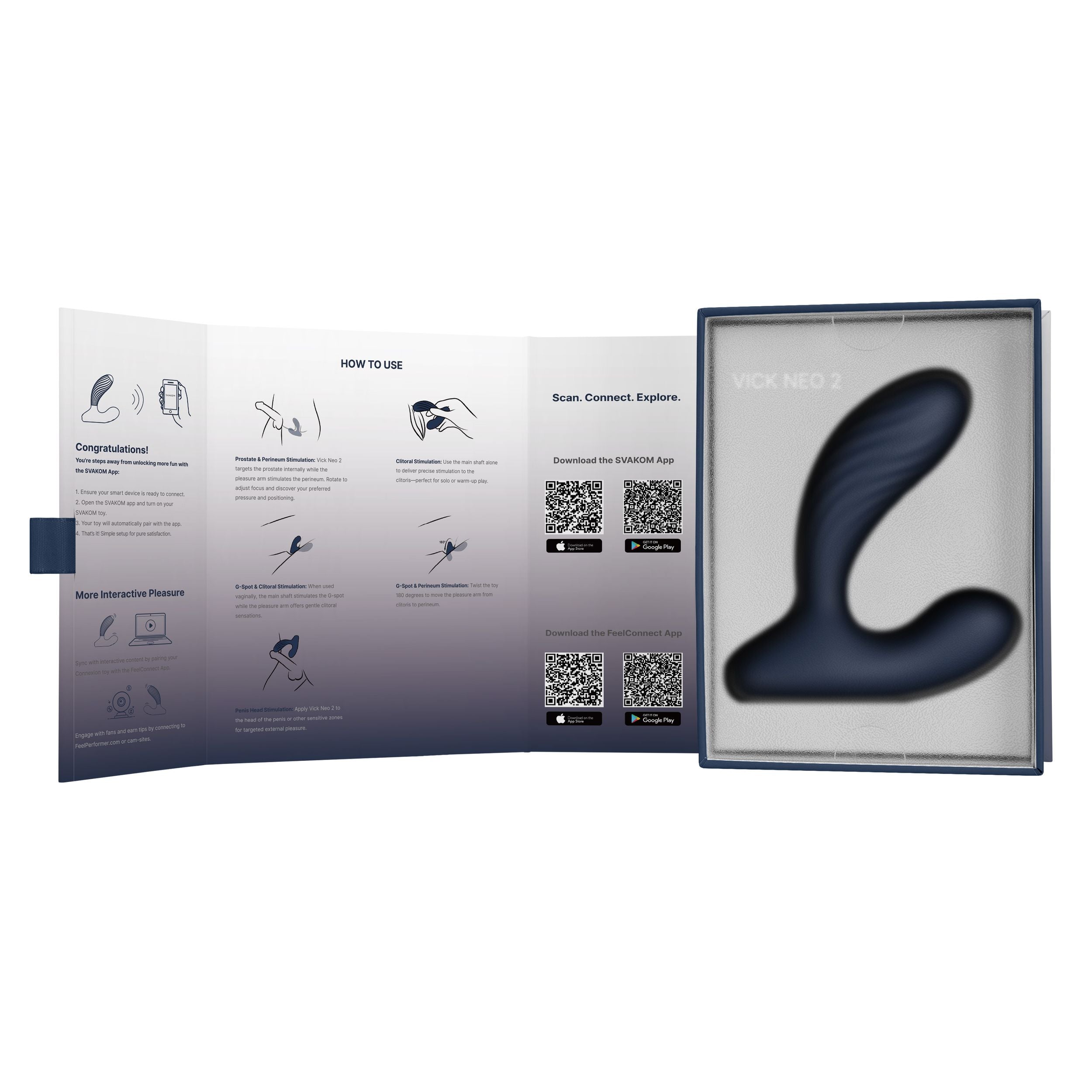 SVAKOM - Prostata-Vibrator Vick Neo 2 - Blau
