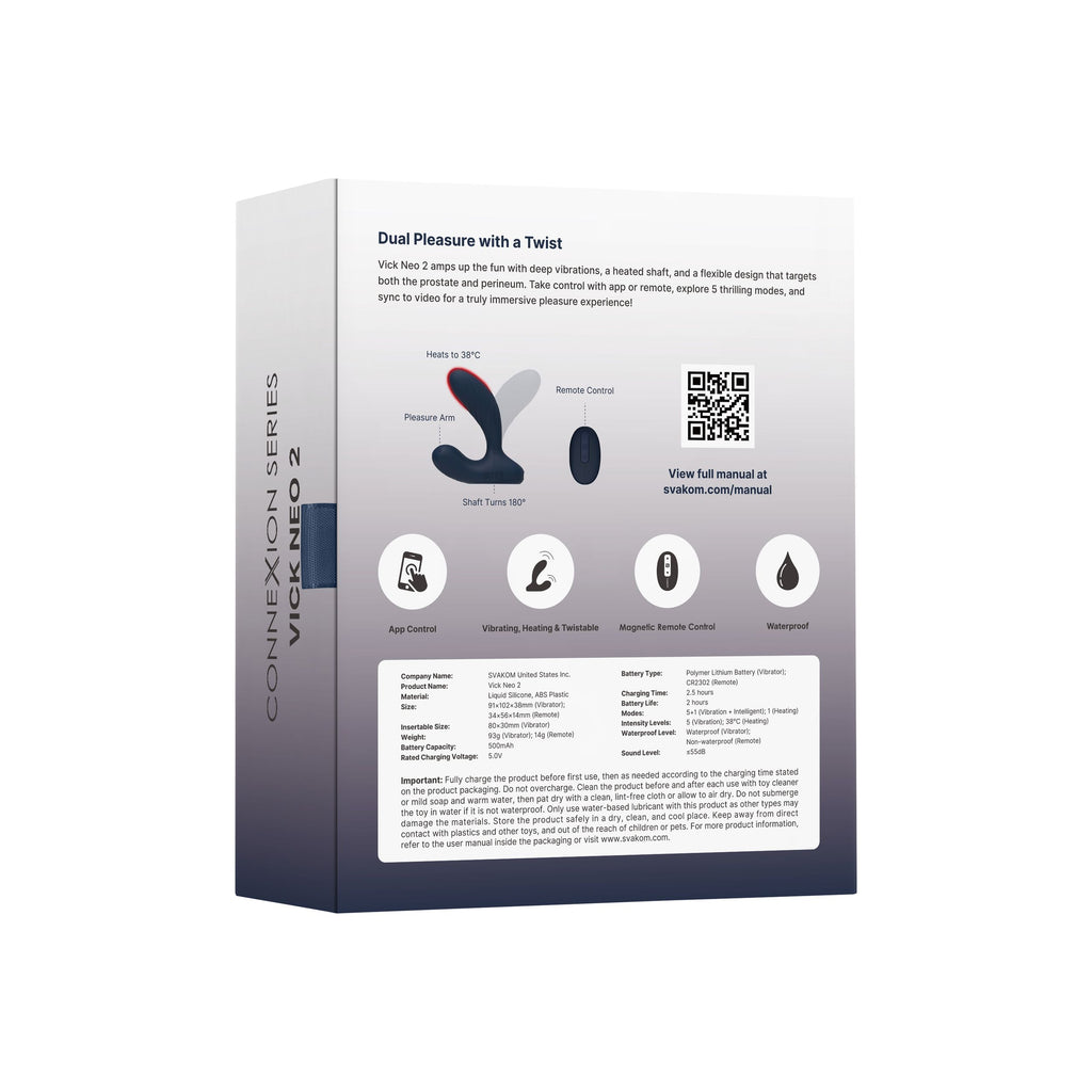 SVAKOM - Prostata-Vibrator Vick Neo 2 - Blau