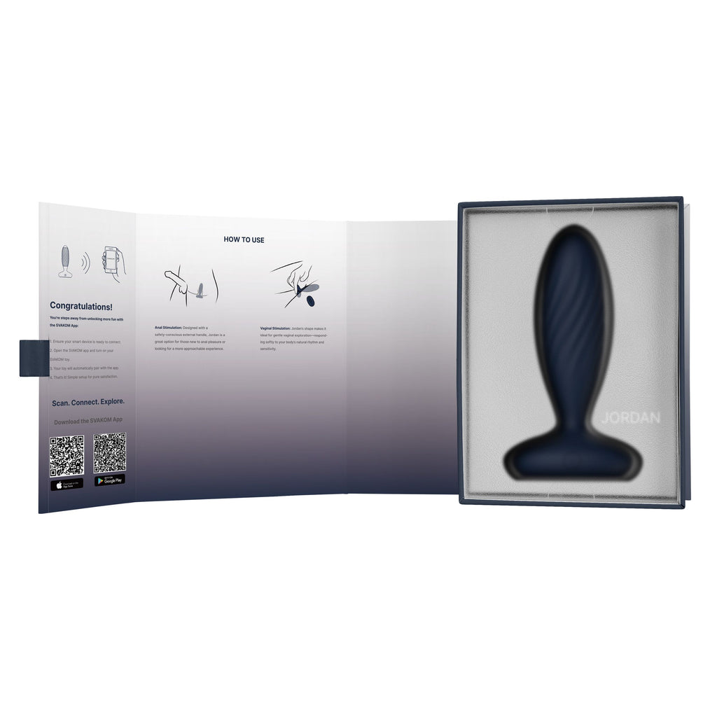 SVAKOM - Jordan Stoßender Butt Plug - Blau