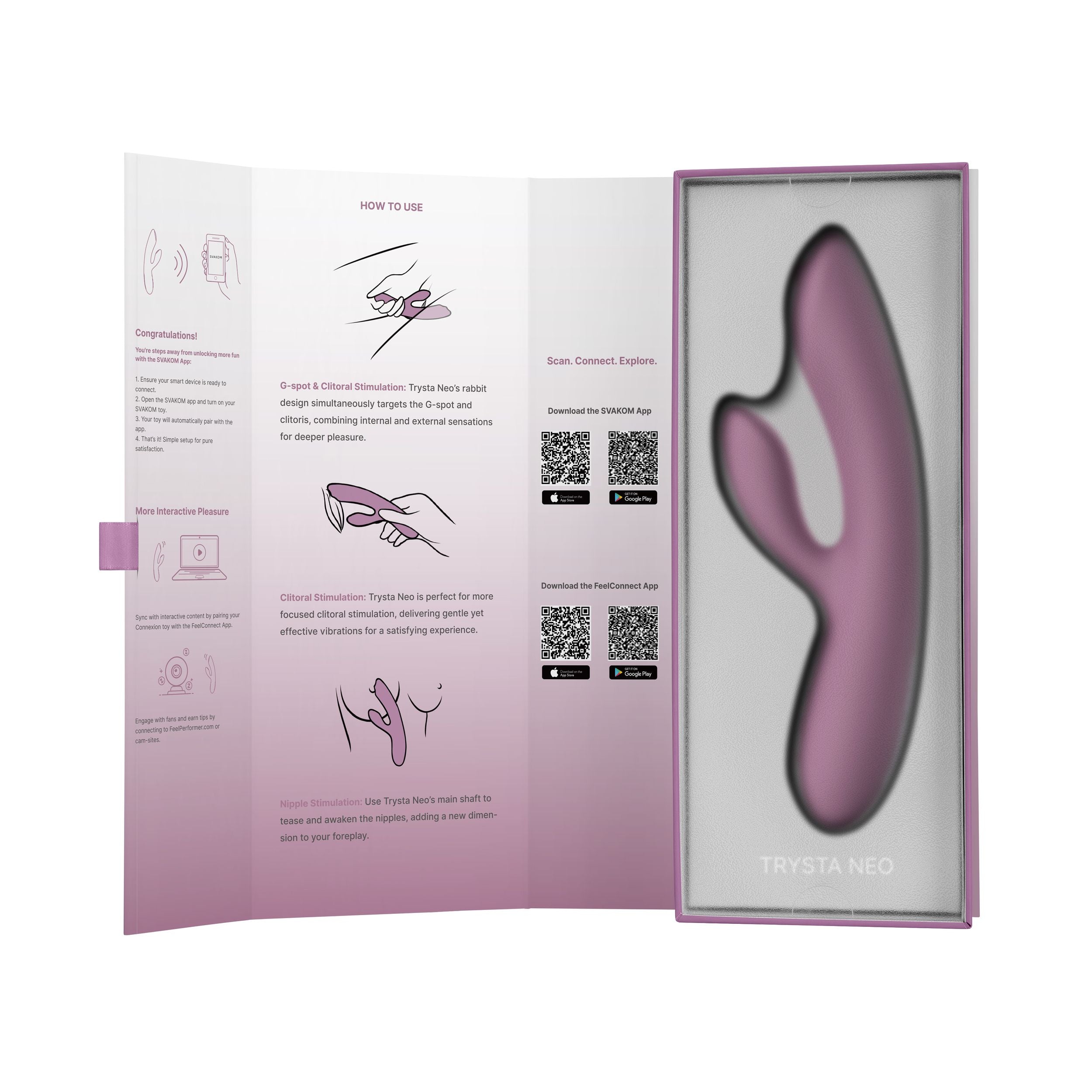 SVAKOM - Trysta Neo Rabbit Vibrator G-Spot - Rosa
