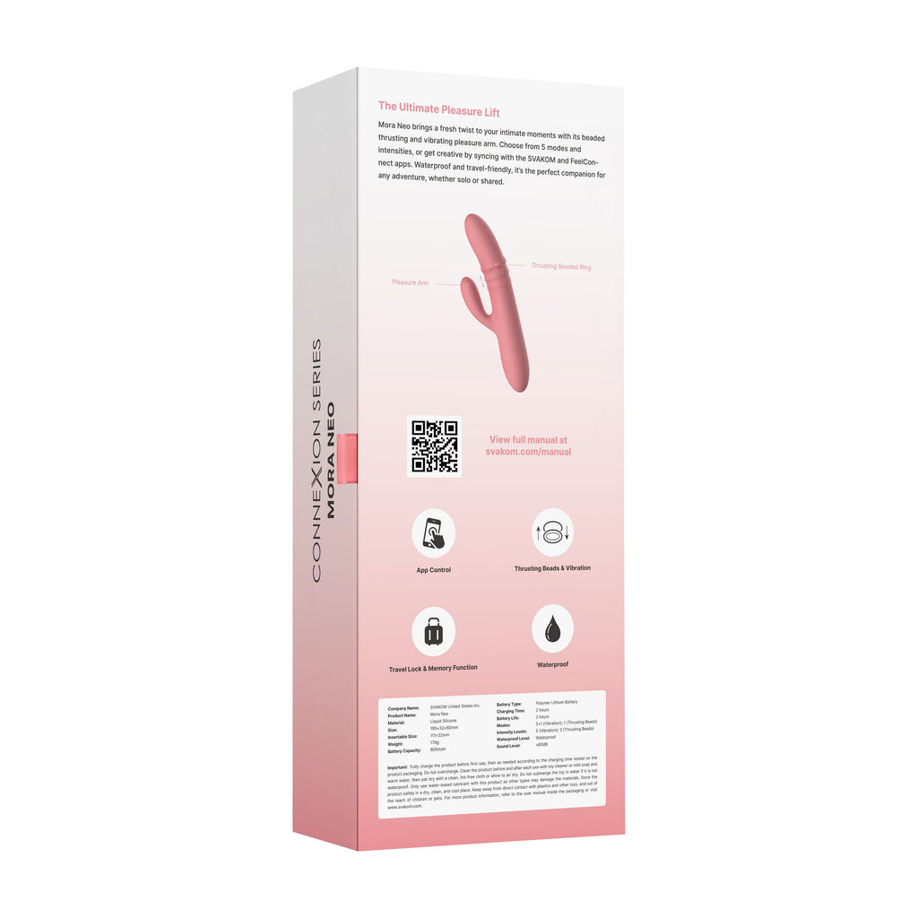 SVAKOM - Mora Neo Interaktiver Stoßvibrator mit App-Steuerung - Peach