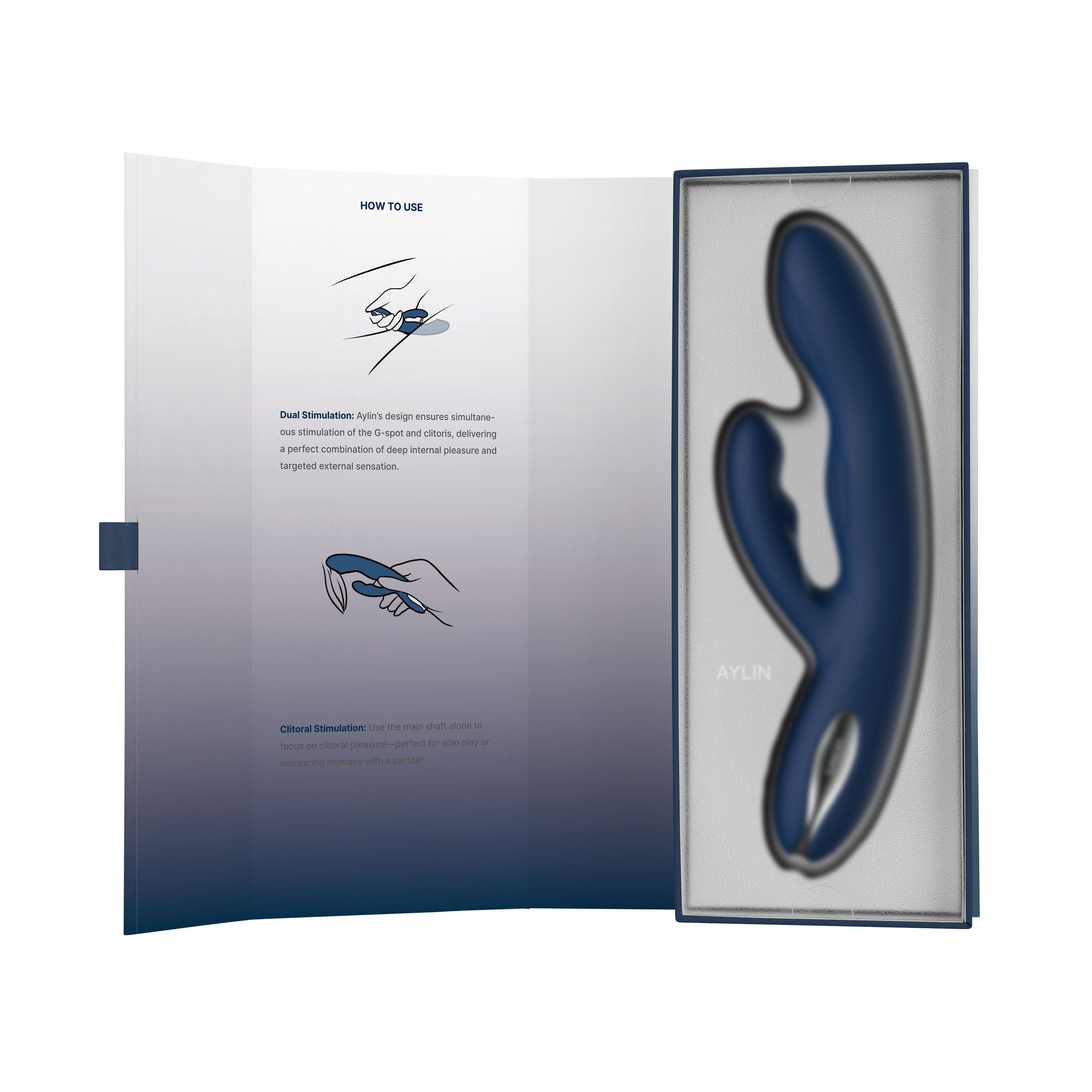 Svakom - Aylin Doppelvibrator mit G-Punkt- und Klitoris-Stimulation - Dunkelblau