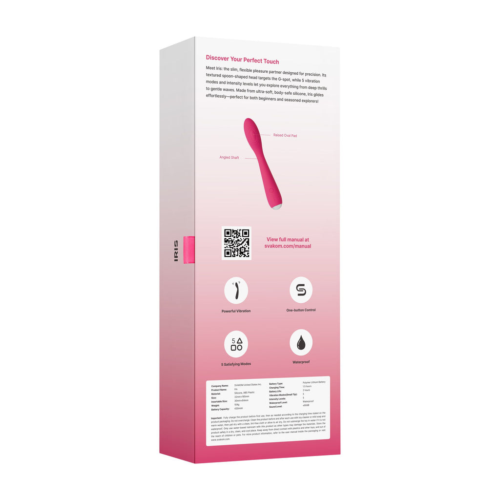 SVAKOM - Iris G-Punkt und Klitoris-Vibrator - Plum Red