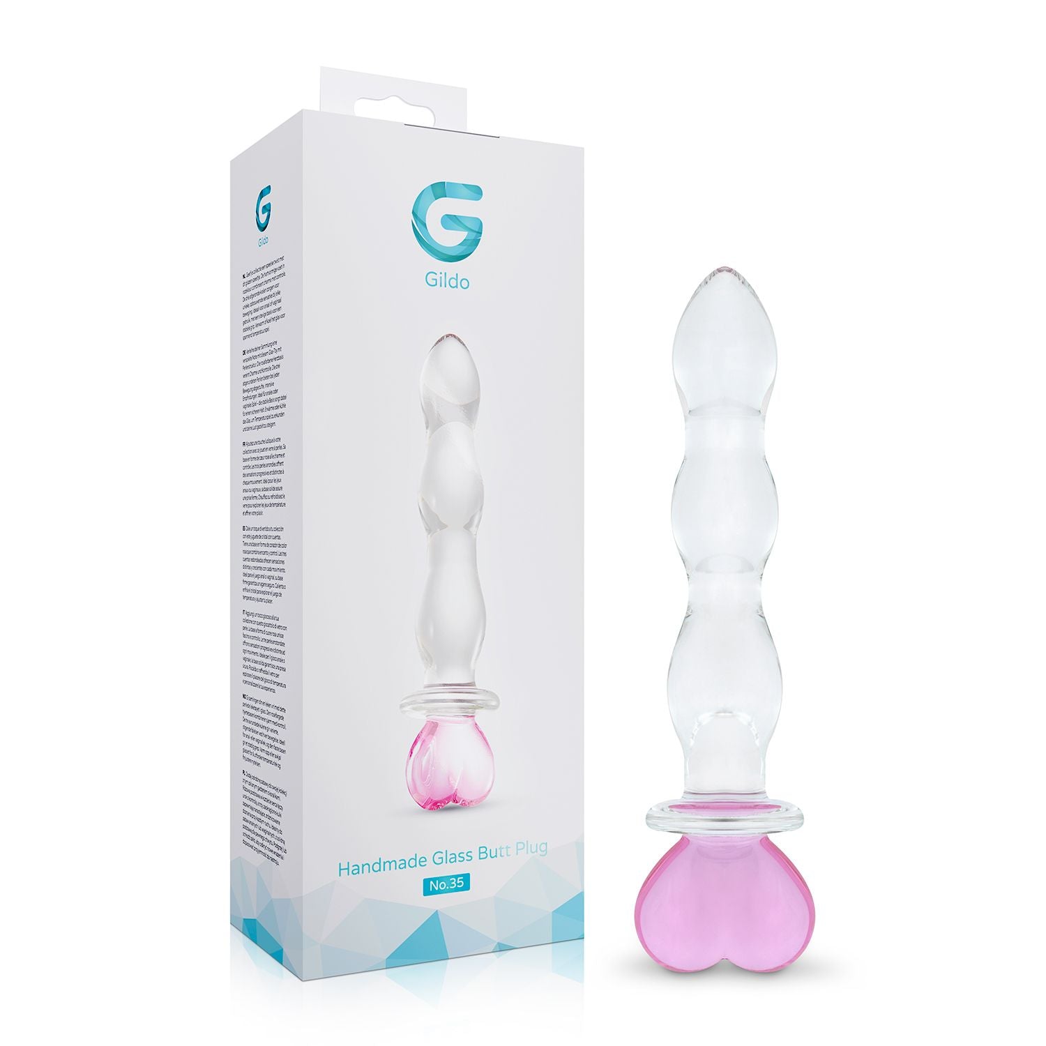 Gildo - No. 35 Glas Dildo Herzform - 18.8 cm