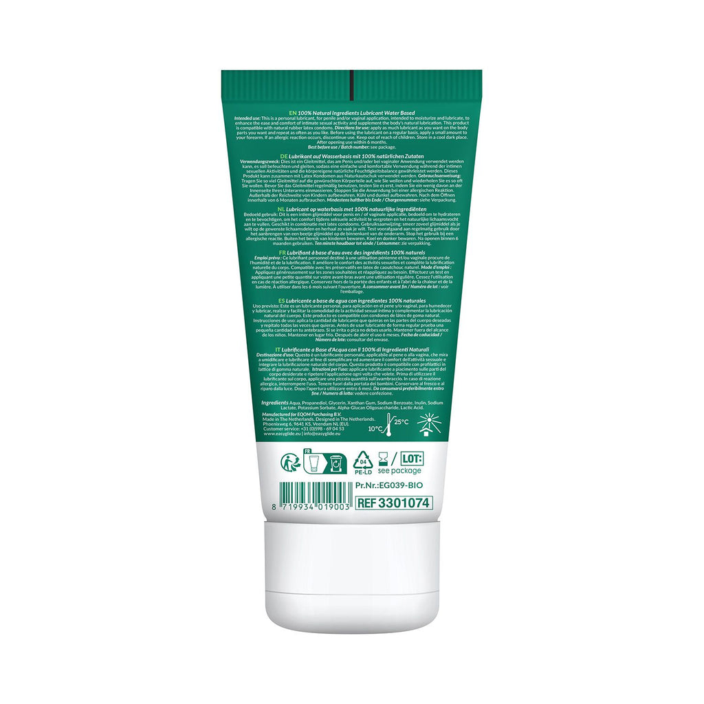 EasyGlide - Bio & Natural Gleitgel auf Wasserbasis Geruchsfrei - 100 ml