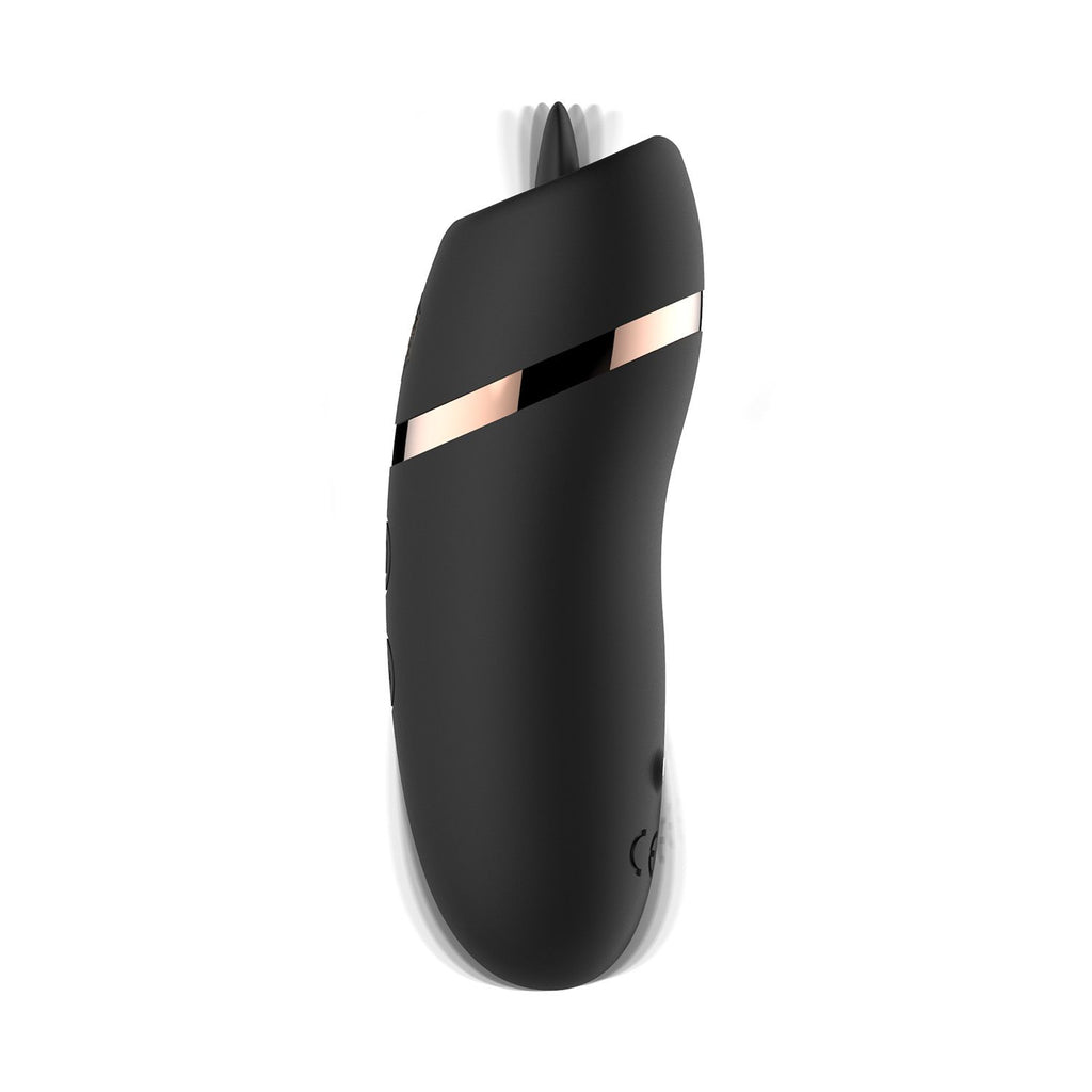 Rosy Gold - Licking Stimulator mit Luxus-Ladeetui - Schwarz