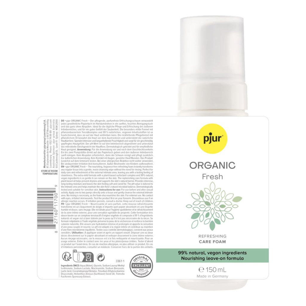 Pjur ORGANIC Fresh Intimate Foam Intimreinigungsschaum geruchlos 150 ml