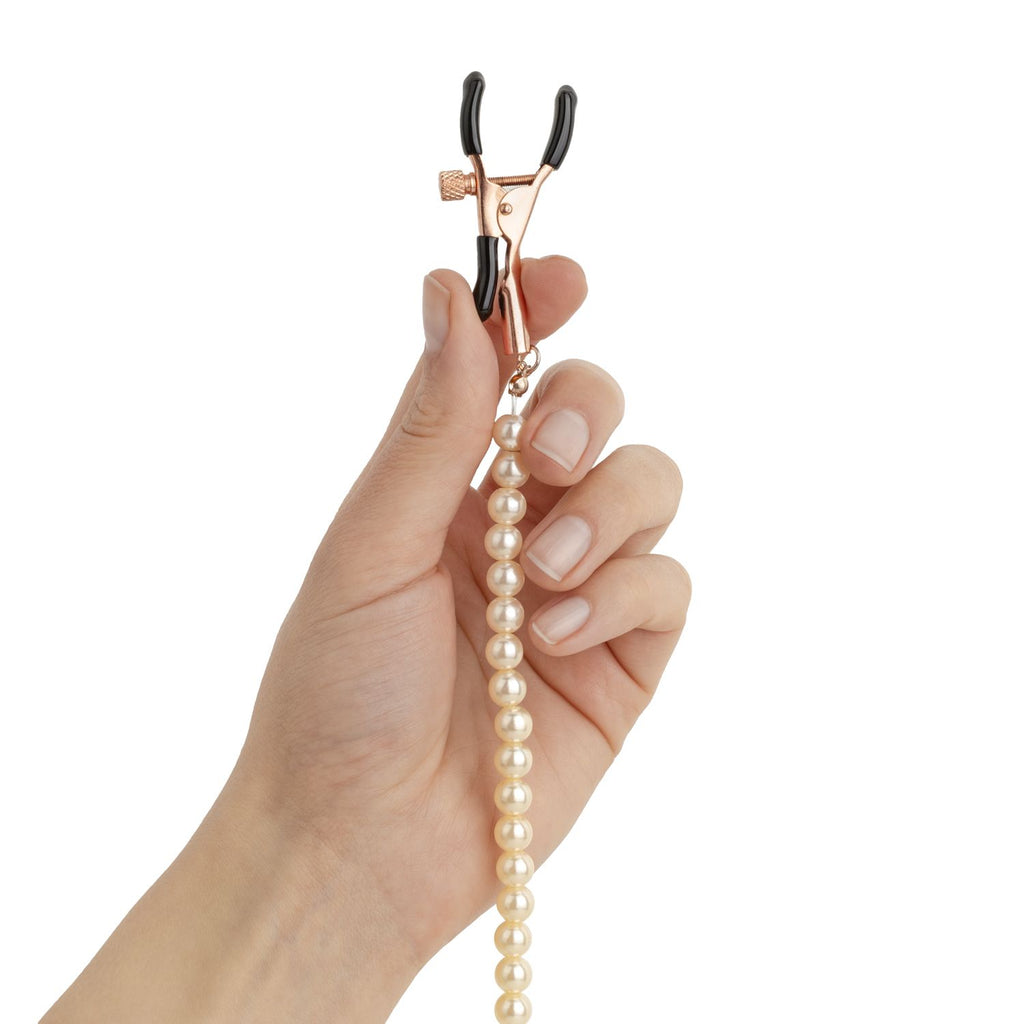Rosy Gold - Pearls Nippelklemmen - Verstellbares Design