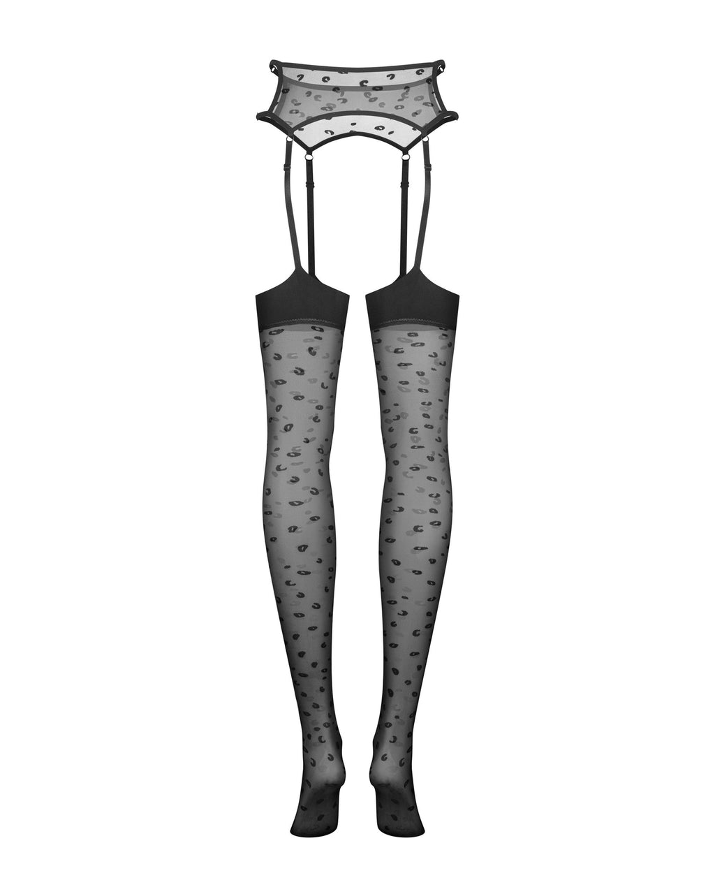 Obsessive - Isinne Strapse Strümpfe - Schwarz