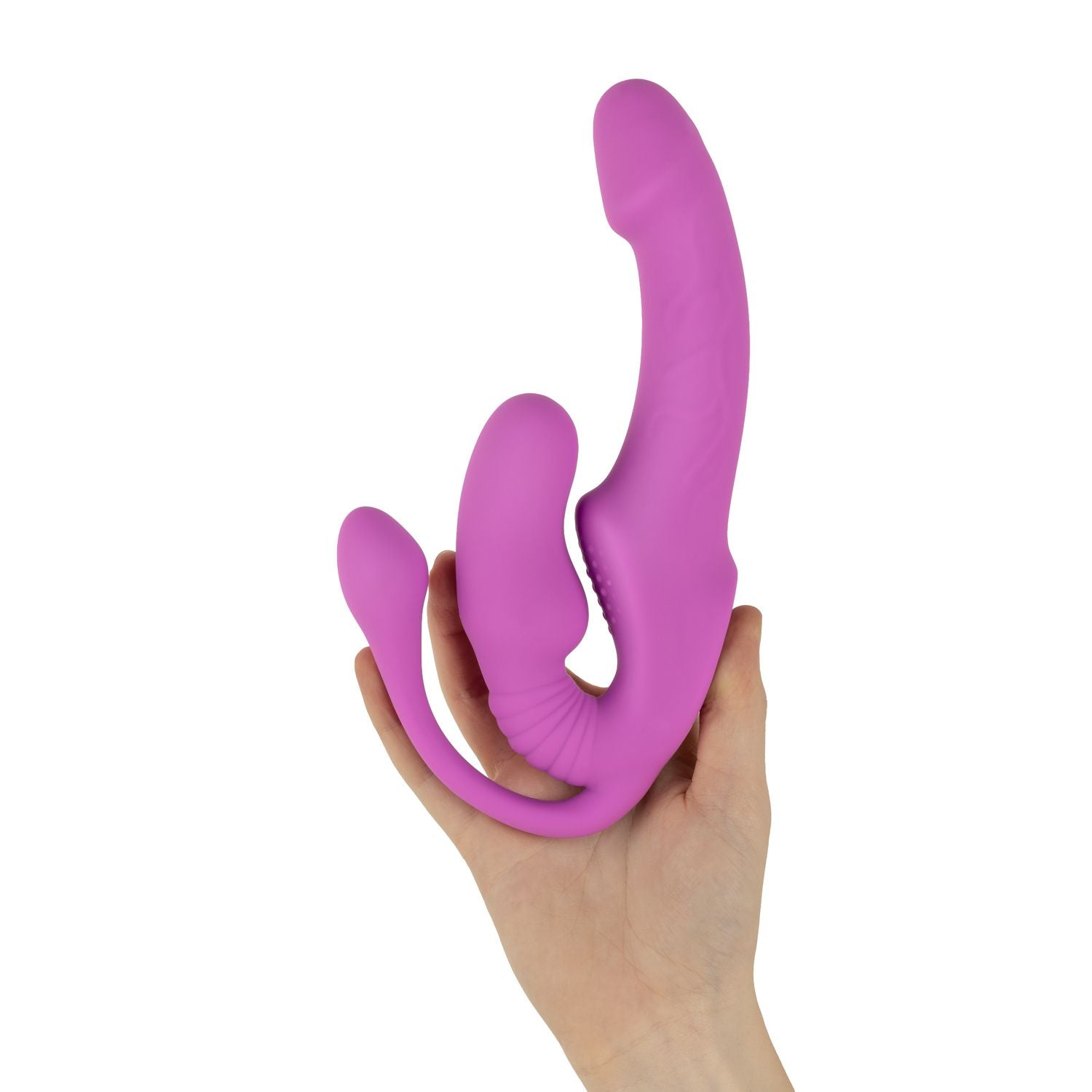 Teazers - Strapless Strap-On mit Analplug - Vibrierend - Rosa