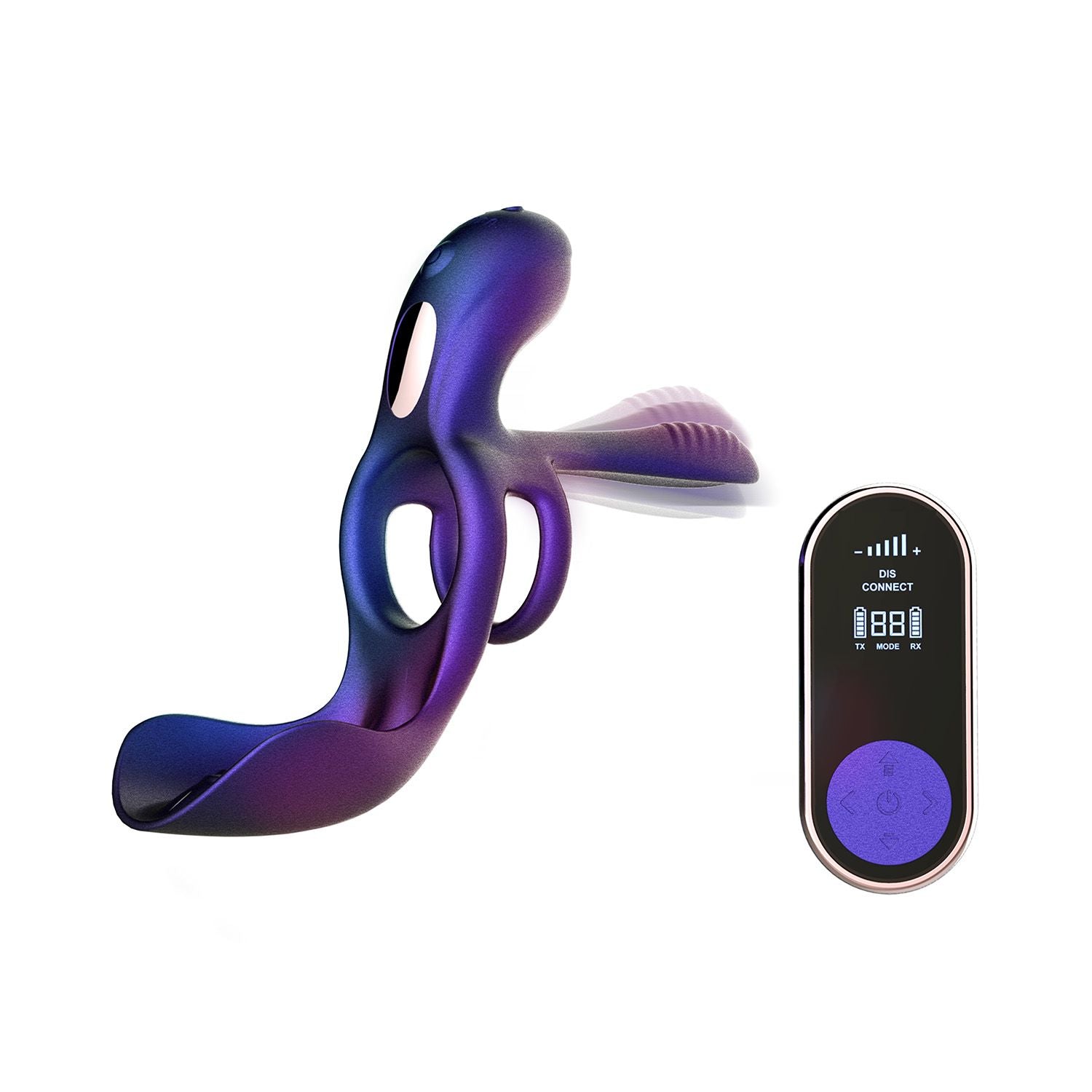 Duits: Hueman - Zenith 3-in-1 Penisring - Fernbedienung