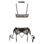 Cottelli Collection - Bondage Set Mit BH, String Und Halsband