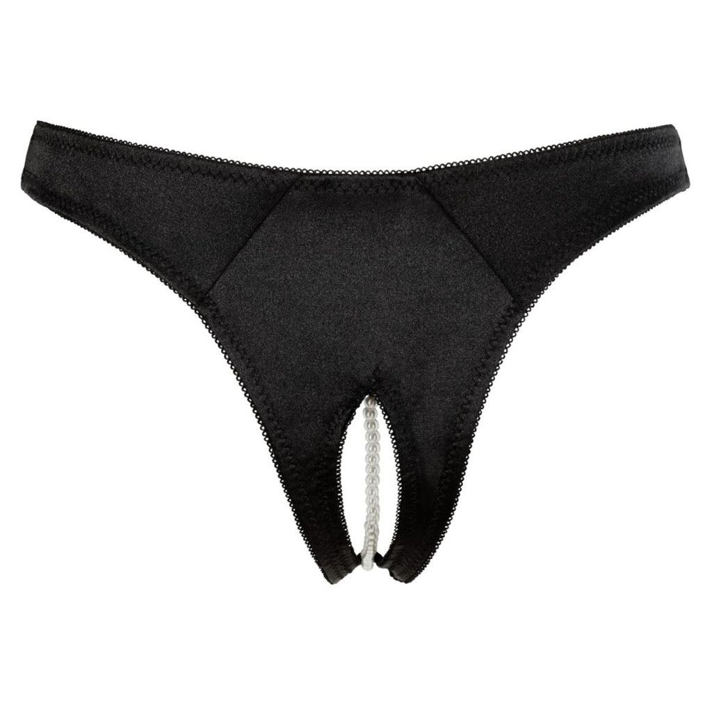 Cottelli Collection - Stringtanga mit Perlen - Schwarz
