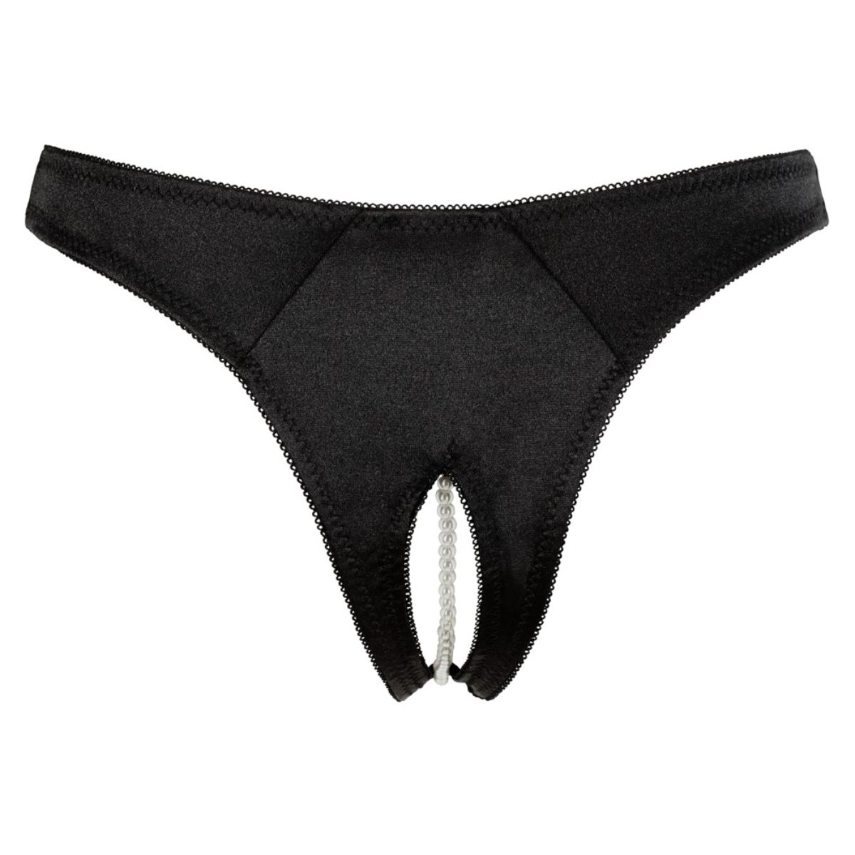 Cottelli Collection - Stringtanga mit Perlen - Schwarz