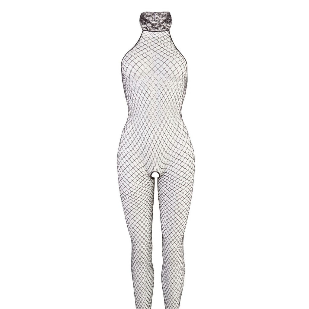 Cottelli Collection - Netz Catsuit mit kleiner Lust Öffnung