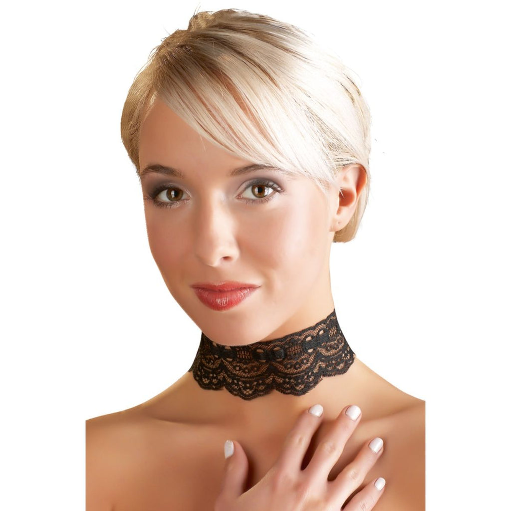 Cottelli Collection - Spitzenhalsband - Schwarz