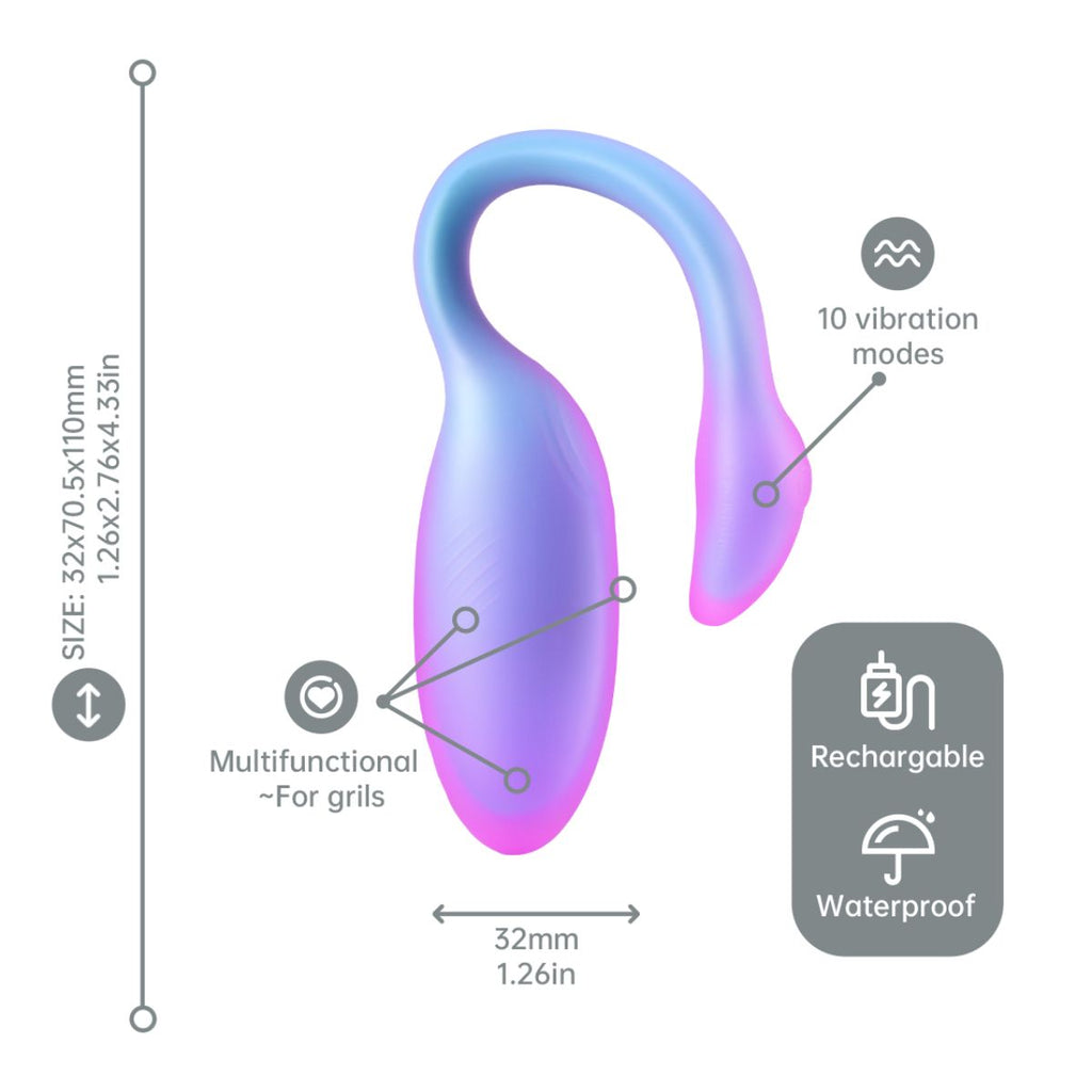 Magic Motion - Magic Flamingo Max Vibrations-Ei - Blau
