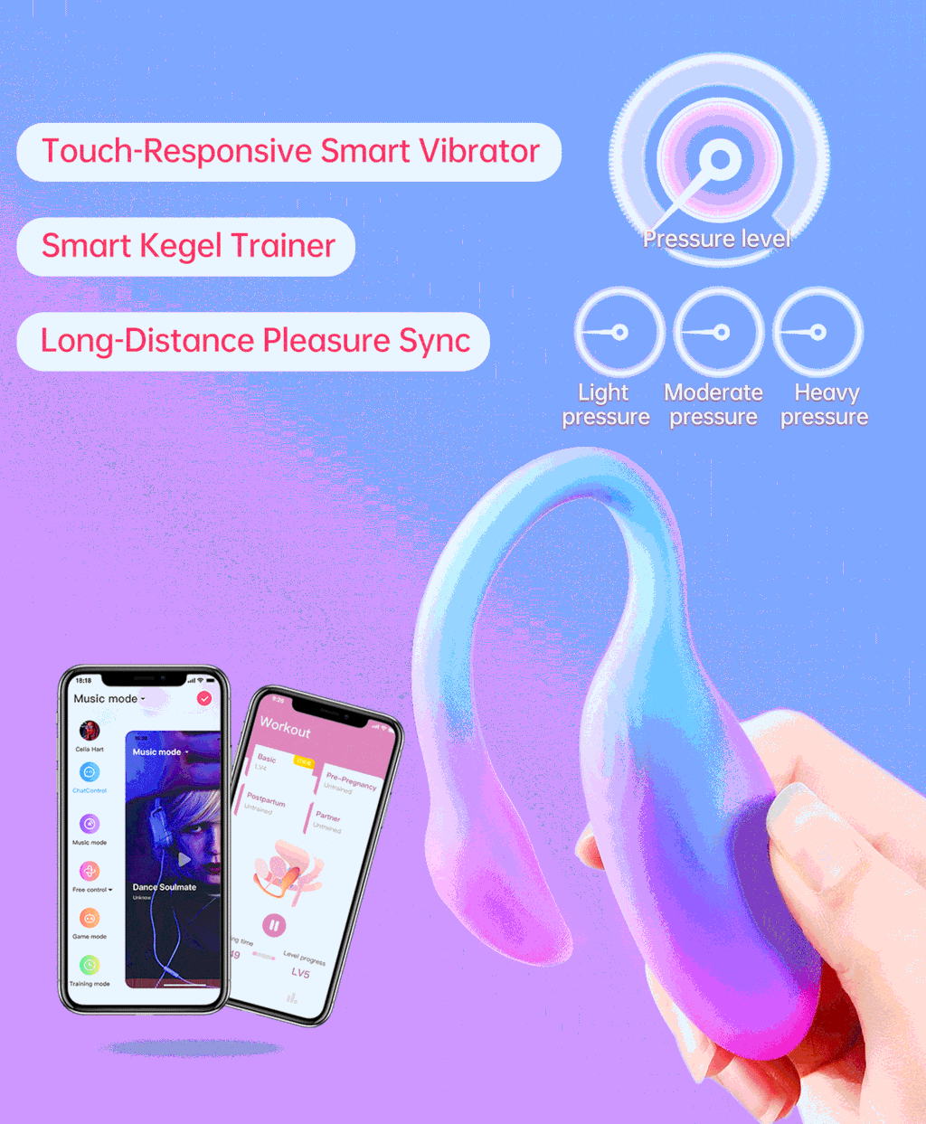 Magic Motion - Magic Flamingo Max Vibrations-Ei - Blau