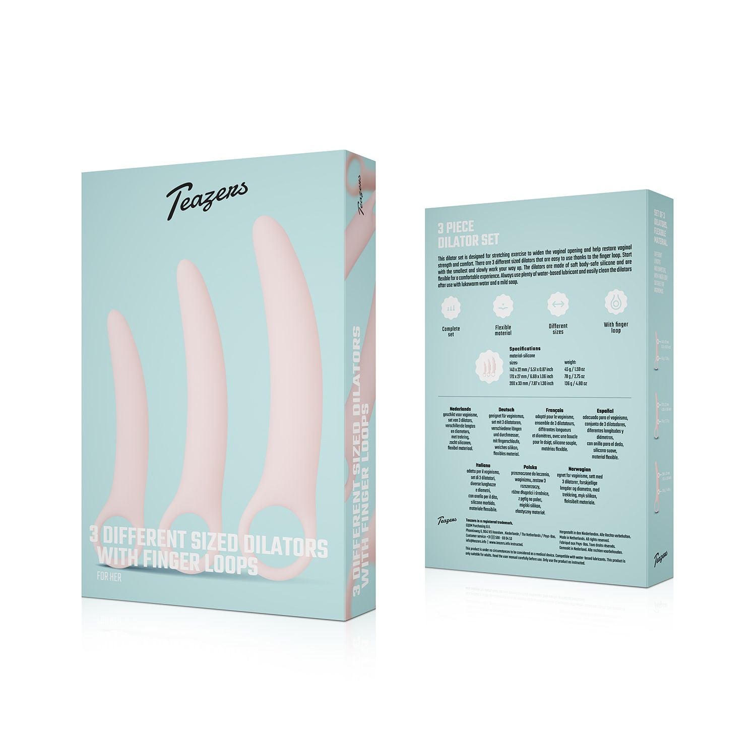 Teazers - Dilatoren-Set 3-teilig - Rosa