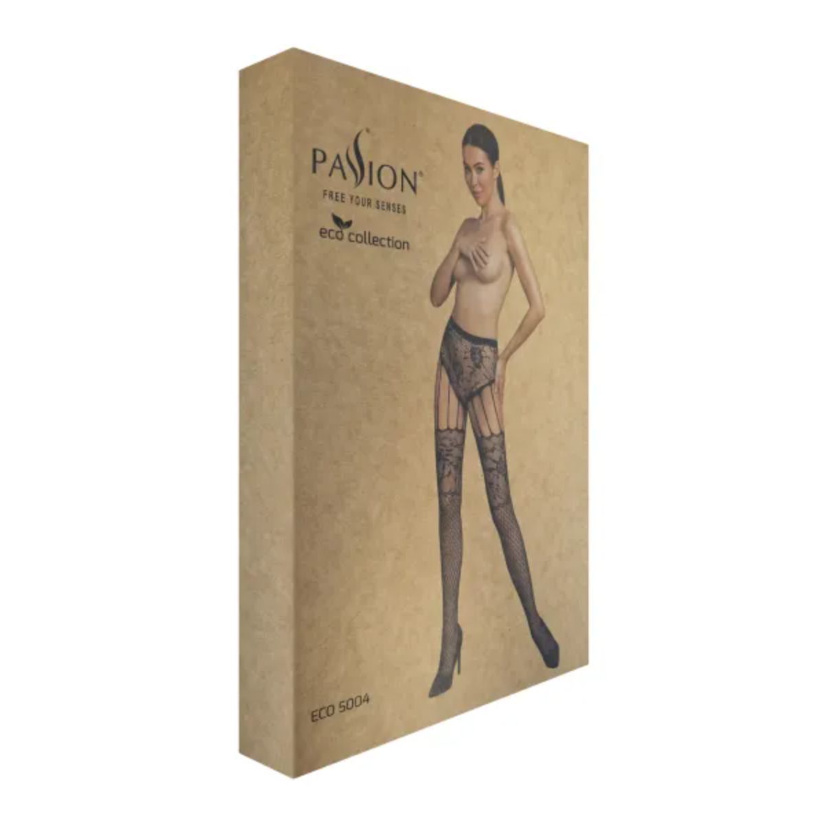 Passion ECO - S004 Bodystocking - Schwarz