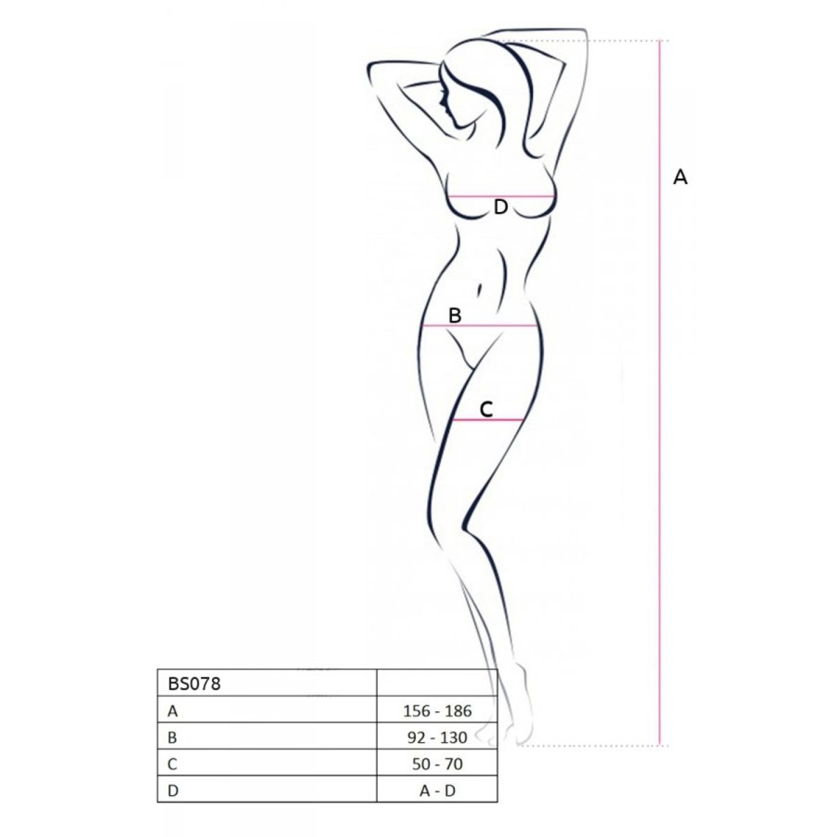 Passion - BS078 Catsuit - Schwarz